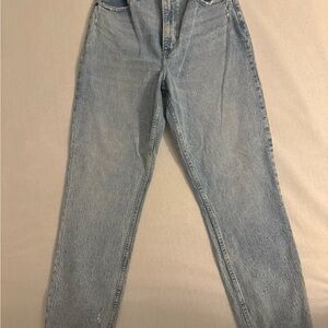 Abercrombie & Fitch Women's Light Blue Straight Leg Jeans